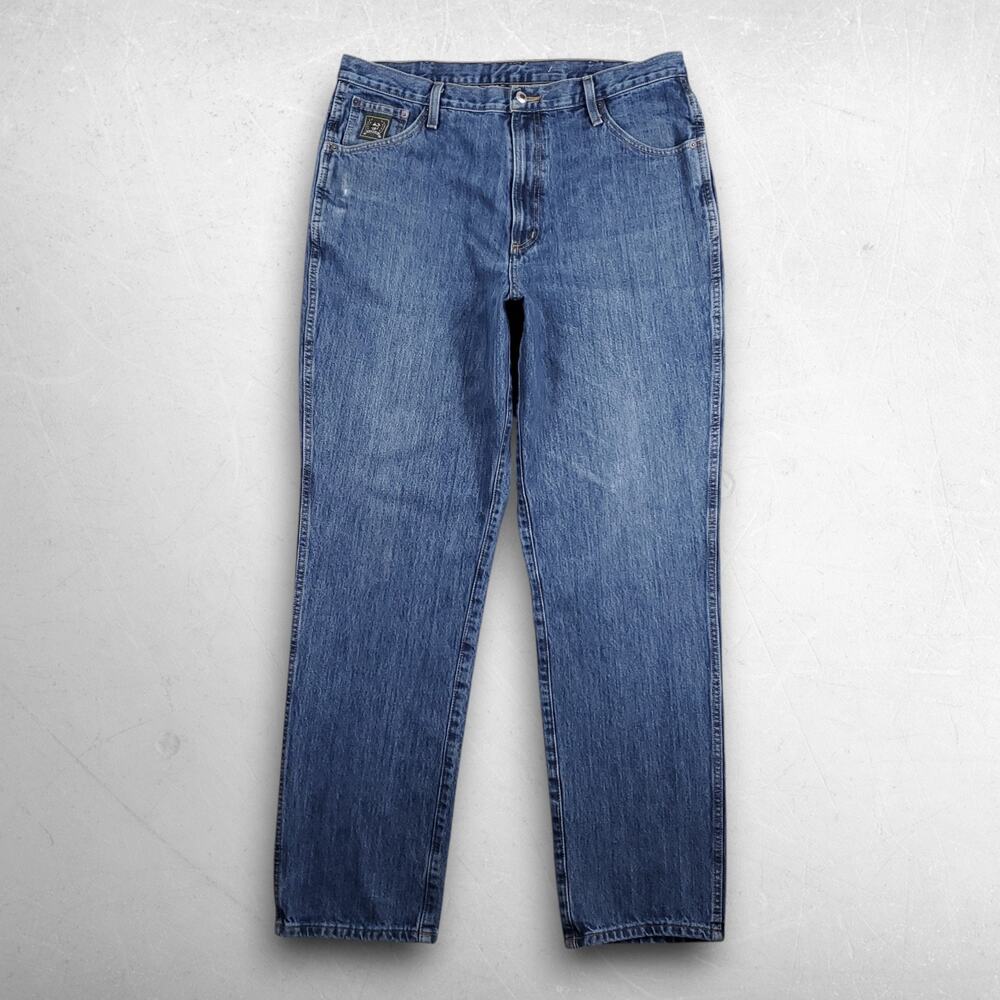 Cinch Straight Leg Jeans Men 38x34 Blue Cotton Relaxed Fit Western Workwear